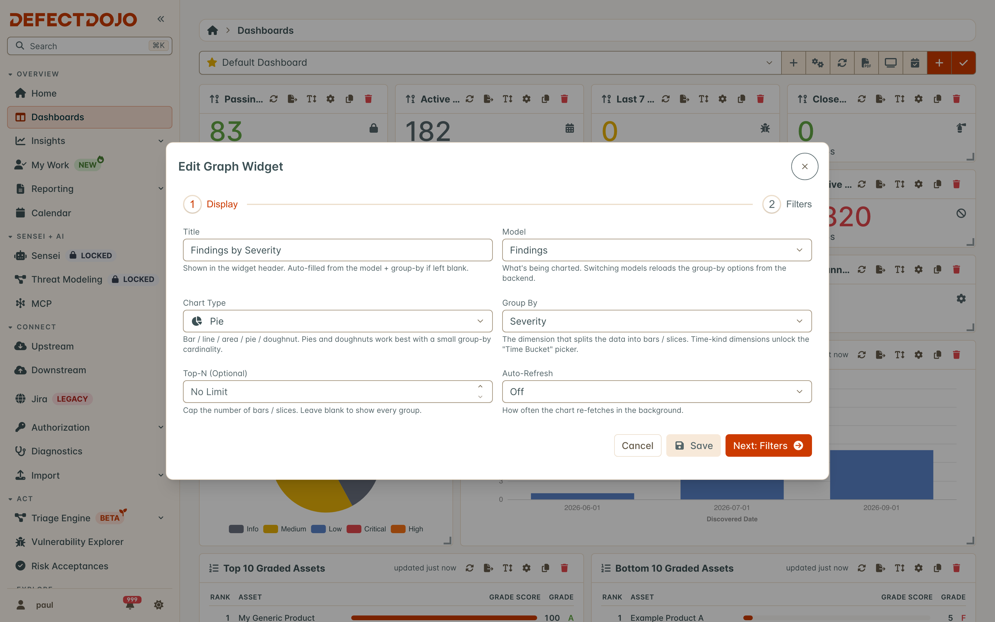 Configuring a Graph widget