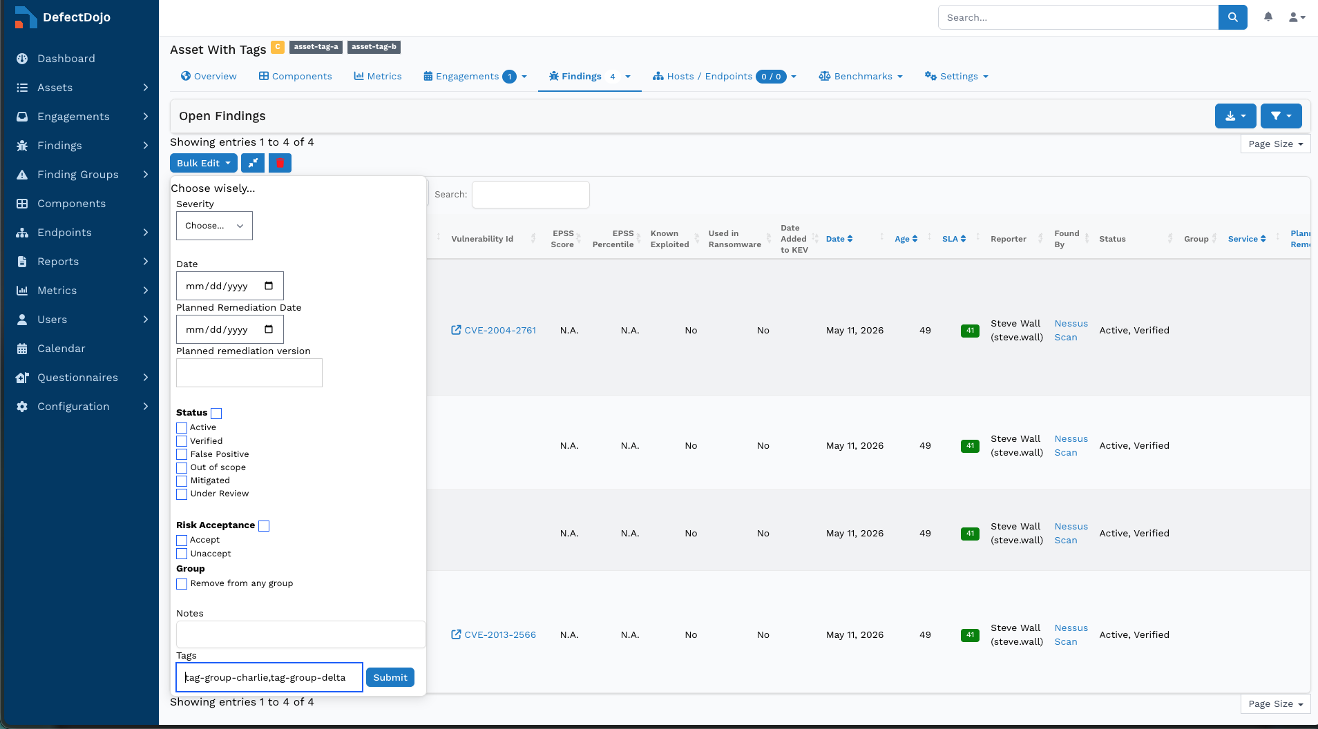 Apply changes for bulk edit tag update