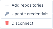 Connection row actions